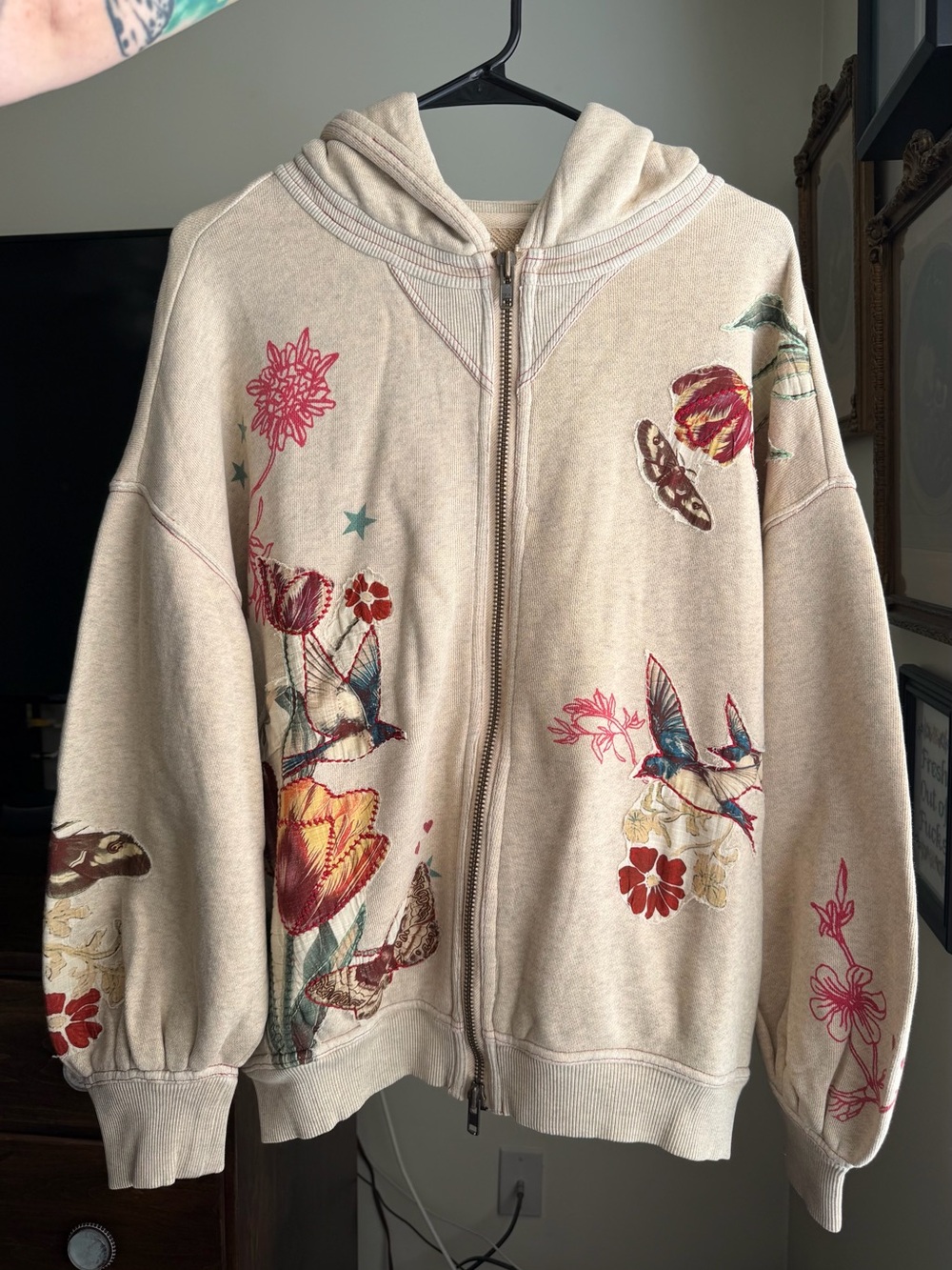 NWT- Free People Grandma's Garden Hoodie - Picture 3 of 3